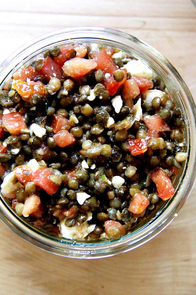 Trader Joe's Bruschetta & Feta Lentil Salad: 3 Ingredients